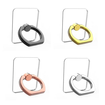 Transparent Cell Phone Ring Holder Stand 360° Degree Rotation Clear Finger Grip Kickstand Compatible Iphones or Phone Case