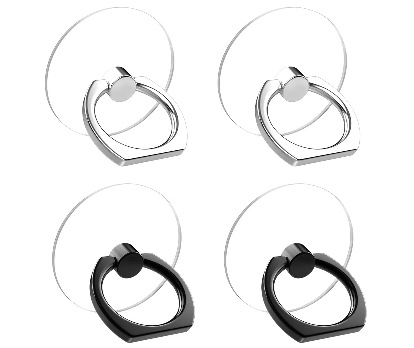 Transparent Cell Phone Ring Holder Stand 360° Degree Rotation Clear Finger Grip Kickstand Compatible Iphones or Phone Case