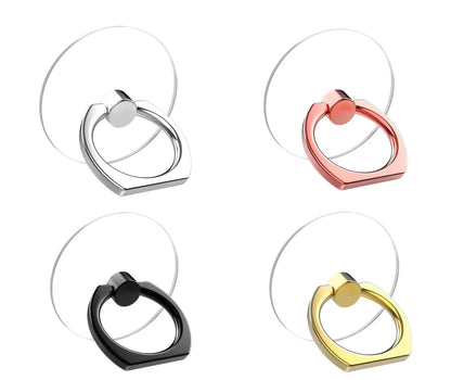 Transparent Cell Phone Ring Holder Stand 360° Degree Rotation Clear Finger Grip Kickstand Compatible Iphones or Phone Case
