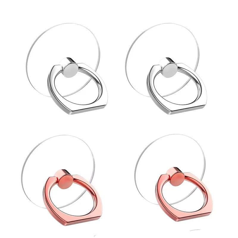 Transparent Cell Phone Ring Holder Stand 360° Degree Rotation Clear Finger Grip Kickstand Compatible Iphones or Phone Case