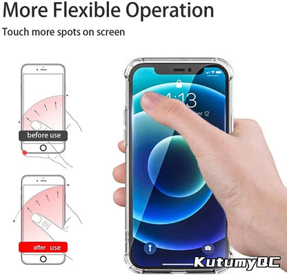 Transparent Cell Phone Ring Holder Stand 360° Degree Rotation Clear Finger Grip Kickstand Compatible Iphones or Phone Case