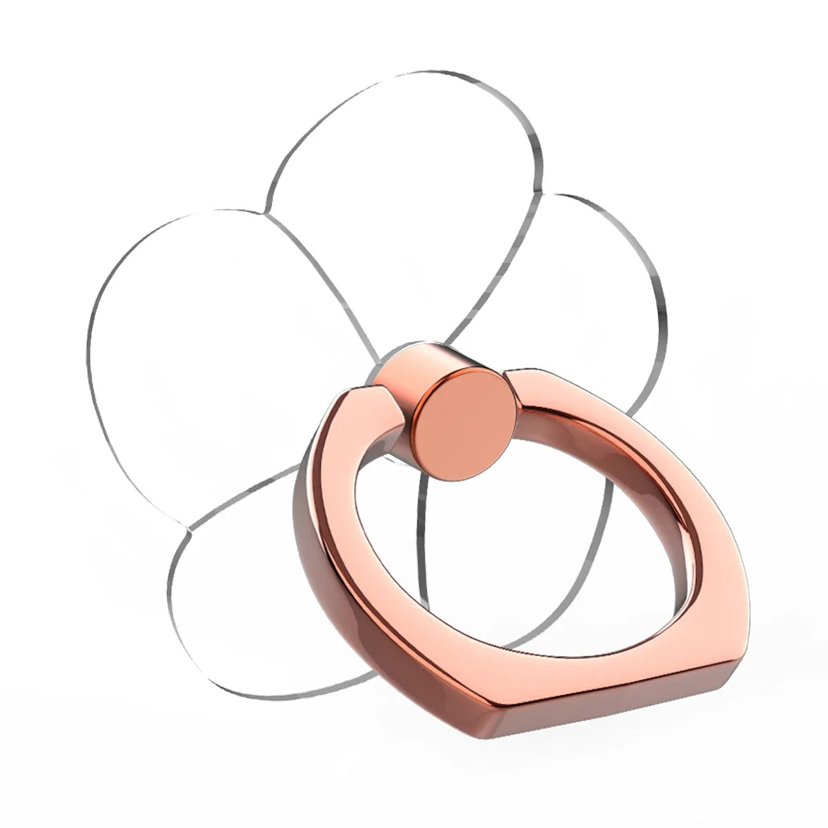 Transparent Cell Phone Ring Holder Stand 360° Degree Rotation Clear Finger Grip Kickstand Compatible Iphones or Phone Case