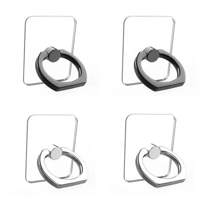 Transparent Cell Phone Ring Holder Stand 360° Degree Rotation Clear Finger Grip Kickstand Compatible Iphones or Phone Case